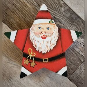 Vintage Painted Santa Gift Box or Decorations
